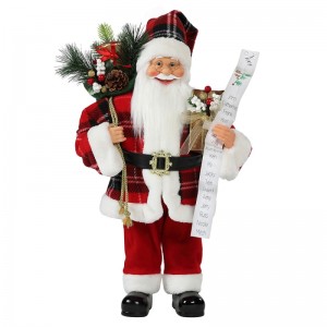 30~110cm Christmas  Santa Claus with Gift Bag Ornament Decoration Traditional Holiday Figurine Collection Xmas  series