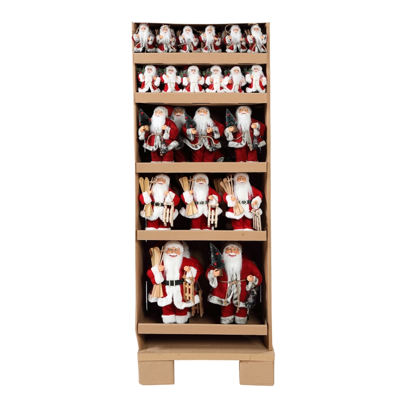 Display Stand Christmas Standing Santa Claus Ornament Decoration Festival Holiday Figurine Collection Traditional Xmas
