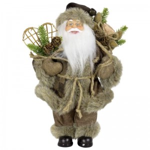 30CM Christmas decoration standing santa claus with tennis racket Xmas tree  hanging collectible ornaments Figurine  supply