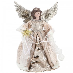 33cm Christmas Angel decor Beads Ornament decor Indoor Decorations new product xmas Figure Holiday Display luxury home merry