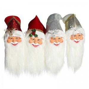 20~70cm Christmas Santa Claus Head Ornaments Decorations Tree Hanging Figurines Collection Doll Pendant Small Traditional Xmas