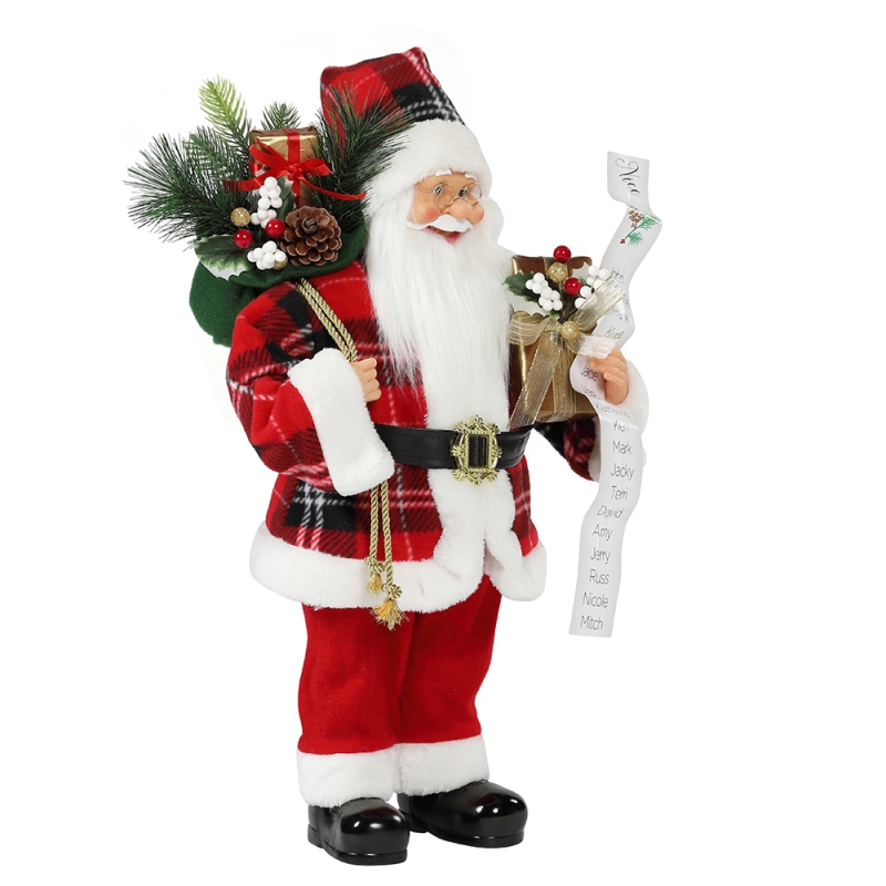 30~110cm Christmas  Santa Claus with Gift Bag Ornament Decoration Traditional Holiday Figurine Collection Xmas  series